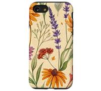 Wildflower Meadow Pattern with Autumn Garden Colors Custodia per iPhone SE (2020) / 7/8