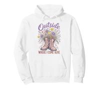 Wildflower Nature Outside Where I Come Alive Cottagecore Felpa con Cappuccio