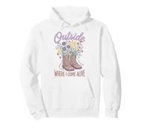 Wildflower Nature Outside Where I Come Alive Cottagecore Felpa con Cappuccio