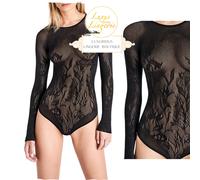 WILDFLOWER STRING BODY Di Wolford L Nero Florale Design A Rete