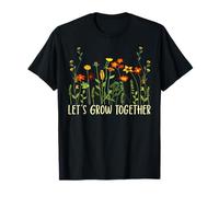 Wildflower Women Best Teacher Outfit Let's Grow Together Maglietta