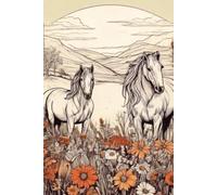 Wildflowers and Wild Horses Notebook Lined A4