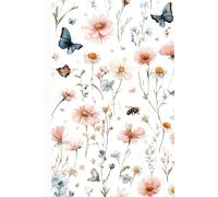 Wildflowers, butterflies, and bees in soft pastel colors: Work Notebook, Funny Office Gift for Women, Coworker, Boss, Secret Santa Gag Gift (Blank Lined Journal)