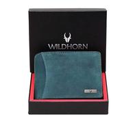 WildHorn Portafoglio da uomo in pelle protetta RFID India, CACCIATORE BLU, Contemporaneo