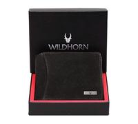 WildHorn Portafoglio da uomo in pelle protetta RFID India, CACCIATORE MARRONE SCURO, 4.5 x 3.7 x 0.7 inches, 9 x 2 x 11 cm, Contemporaneo