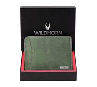 WildHorn Portafoglio da uomo in pelle protetta RFID India, CACCIATORE VERDE, Classico