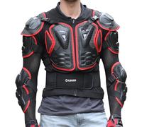 WILDKEN Giacca Moto Corpo Armatura Indumenti di Protezione Completa Moto Professionale Sportivo per Donna Uomo Adulto Spina Dorsale Tuta da Motociclista (Rosso, S)