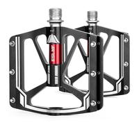 WILDKEN Pedali Flat MTB, Leggeri Pedali MTB in Alluminio, Antiscivolo Pedali Bici da 9/16" Impermeabile Antiruggine 3 Cuscinetti Sigillati Rosso Pedali Bici da Corsa per Bici da Strada E-Bike BMX