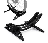 WILDKEN Portabici da Terra, Supporto Bici da Terra per Pneumatici di Bici da Larghezza 25-80mm, Destinato Al Ripostiglio di Bici All'interno, Cavalletto Bici Adatto a Mountain Bike (Nero)