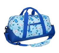 Wildkin Borsone da viaggio per bambini, ideale per la scuola e il pigiama party, Dino blu, Scuola