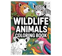 Wildlife Animals Coloring Book: 100 Realistic Designs for Kids and Adults: A Fun and Relaxing Coloring Activity for the Whole Family Featuring Jungle and Forest Animals