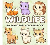 Wildlife Coloring Book: Bold and Easy Baby Animals for Kids and Relaxation