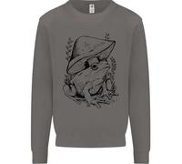 Wildlife Ecology Un Ranocchio E Un Fungo Uomo Felpa Maglione