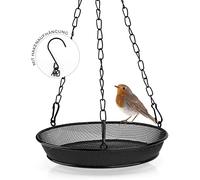 WILDLIFE FRIEND | Mangiatoia per Uccelli Selvatici - Da Appendere e Riempire con Mangime Uccelli Selvatici - Realizzata in Metallo Resistente - Altezza: 3cm, Diametro: 18cm