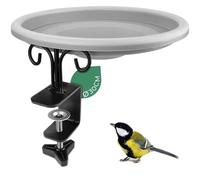 WILDLIFE FRIEND Mangiatoia per Uccellini da Esterno - Vasca da Bagno per Uccelli per Casetta Uccellini - Ciotola con Supporto per Facile Fissaggio - Piastra XL Dove per Acqua per Uccellini da Esterno