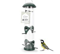 wildlife home Mangime per uccelli, 30 cm, con 4 punti di avvicinamento, mangiatoia per uccelli, da appendere, colonna di mangime, grani per uccelli selvatici