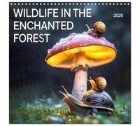 WILDLIFE IN THE ENCHANTED FOREST (Wall Calendar 2026 12" x 24" / 30 x 60 cm (open)) CALVENDO 12 Month Wall Calendar