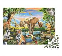 Wildlife Jungle Scene Puzzle Classico 1000 Pezzi Adulti E Ragazzi Riduzione Dello Stress Puzzle Molto Difficile Scelta Amazon Sviluppo Della Concentrazione Cartone Premium 38x26cm/1000pcs