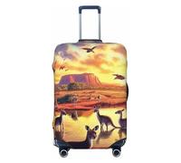 Wildlife of Australia - Copertura elastica per bagagli da viaggio, con stampa, antigraffio, Nero , L