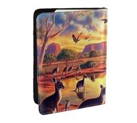 Wildlife of Australia - Custodia per passaporto, da viaggio, in pelle PU, per uomini e donne, 16,5 cm, Nero , Taglia unica