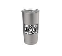Wildlife Rescue Volontariato Riabilitazione Animali ANTERIORE E POSTERIORE Bicchiere termico in acciaio inox doppia parete