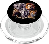 Wildlife Safari Adventure I cinque grandi del Sudafrica PopSockets PopGrip per MagSafe