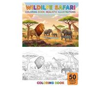 Wildlife Safari Coloring Book: Realistic Illustrations