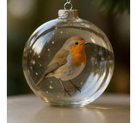 Wildlife Wonders Collection Crystal Plastic Ornament, Nature’S Birds Crystal Plastic Ornament Set, 2.75in Handcrafted Vivid 3D Animal Christmas Decoration