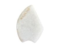 WILDLING Empress Jade Gua Sha, pietra facciale per massaggio facciale, per sollevare, tonificare e scolpire, design brevettato realizzato con 100% autentica pietra Bian