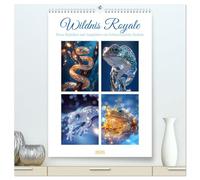 Wildnis Royale (hochwertiger Premium Wandkalender 2026 DIN A2 hoch), Kunstdruck in Hochglanz: Wenn die Natur in Gold und Edelsteinen erstrahlen würde