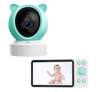 WildOath Baby monitor con display HD da 5", zoom digitale 4x e visione notturna a infrarossi, monitor della temperatura, conversazione a 2 vie, batteria a lunga durata da 3000 mAh