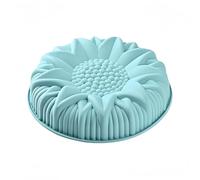 WildOath Tortiera in silicone a forma di girasole, riutilizzabile, antiaderente, facile rilascio (blu)