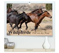 Wildpferde. Frei wie der Wind (hochwertiger Premium Wandkalender 2026 DIN A2 quer), Kunstdruck in Hochglanz: Die grenzenlose Freiheit der Wildpferde in Amerika