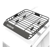 WILDROAD - Cestino di carico per portapacchi da 4 pollici, cestino da tetto per auto, 43 x 39 x 4 pollici, cestino universale per portapacchi per SUV, camion e auto