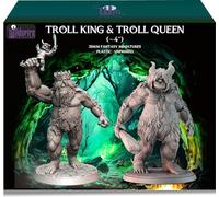 Wildspire Troll King and Queen for D&D Miniatures - Figure di Troll verniciabili per giochi di ruolo da tavolo Dungeons & Dragons Fantasy
