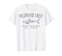 Wildwood Crest - Lettere ad Arco in Ardesia con Stemma del New Jersey Maglietta
