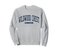 Wildwood Crest New Jersey NJ College University Style Blu Felpa