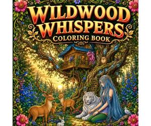 Wildwood Whispers Coloring Book: A fantasy coloring journey through enchanted forests, magical oceans, and mythical treehouse villages - featuring ... wild animals, mermaids, and nature spirits.