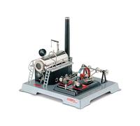 Wilesco Macchina a vapore in miniatura D 22, Argento, Classico, Unisex, 350x290x320 mm, per Appassionati di macchine a vapore o simili, Adulti