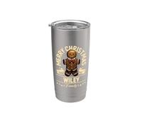 Wiley Family - Costume natalizio da omino di pan di zenzero, coordinato Bicchiere termico in acciaio inox doppia parete