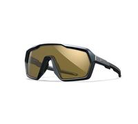 Wiley X Citadel Shield, occhiali da sole di sicurezza per uomini e donne, protezione UV per tiro, pesca e ciclismo, montatura grigio grafite opaca, lenti a specchio oro
