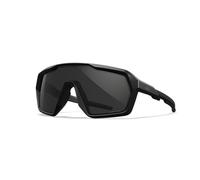 Wiley X Citadel Shield, occhiali da sole di sicurezza per uomini e donne, protezione UV per tiro, pesca e ciclismo, montatura nera opaca, lenti grigie accattivanti