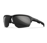 Wiley X JAKL - Occhiali da sole polarizzati Captivate, occhiali di sicurezza per uomini e donne, protezione UV per riprese e attività all'aperto, montatura nera opaca, lenti a specchio nere