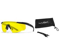 Wiley X Saber Advanced, Occhiali da Unisex-Adulto, Matte Black/Pale Yellow, M/x-L