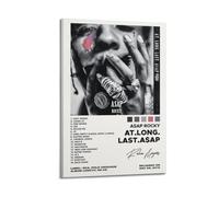 WILFCXSC Poster "Asap Rocky At. Long. Last. ASAP" su tela, decorazione artistica da parete per soggiorno, camera da letto, 60 x 90 cm, con cornice