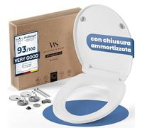 Wilford & Sons PREMIUM Copriwater - Sedile WC con Chiusura Ammortizzata - Forma O Bianco - Alta Qualità - Sede WC Rimovibile - Pulizia Facile - Sedile per Toilette in Duroplast
