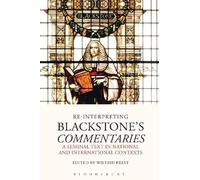 Wilfrid Prest Re-Interpreting Blackstone's Commentaries (Copertina rigida)