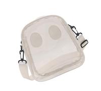 Wilgure 1. Halloween Skull Print Crossbody Bag PU leggero cinturino regolabile per feste Daily Essentials borsa a forma di teschio, trasparente