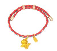 Wilgure Accessorio alla moda con grazioso ciondolo a forma di cavallo su cordoncino intrecciato, ideale come regalo per regali di compleanno, Taglia unica, come descritto