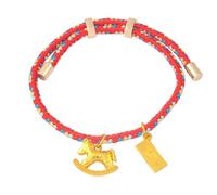 Wilgure Accessorio alla moda con grazioso ciondolo a forma di cavallo su cordoncino intrecciato, ideale come regalo per regali di compleanno, Taglia unica, come descritto